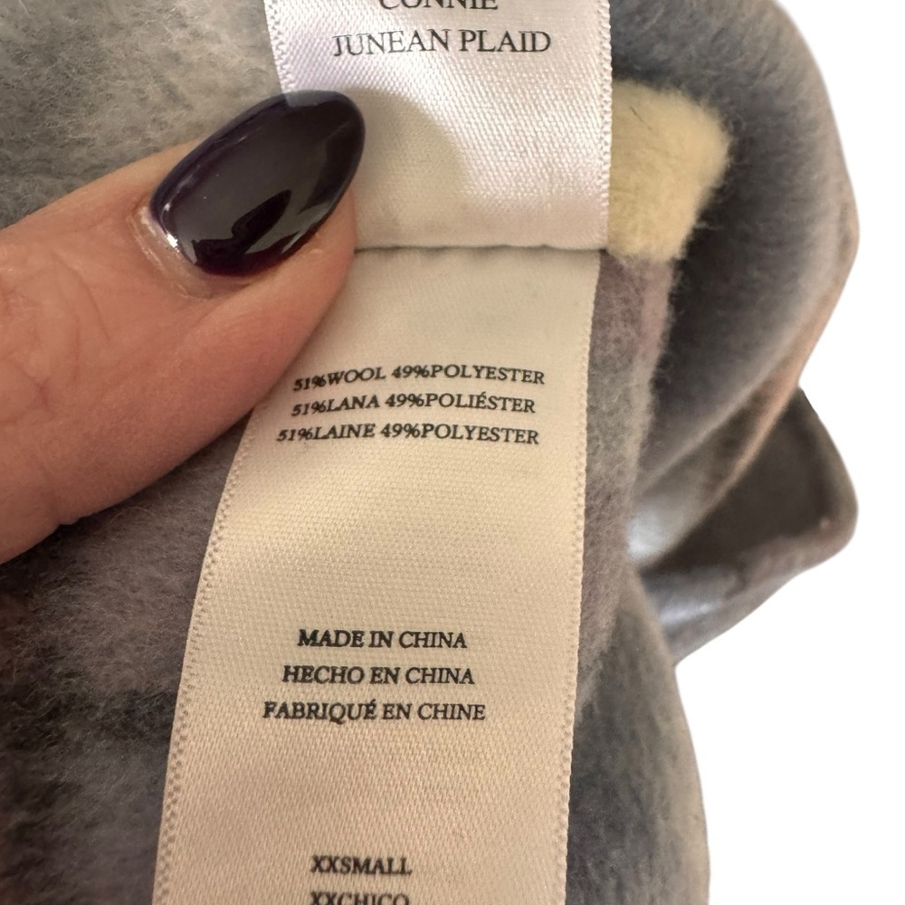 Rails - Connie Oversized Shacket in Junean Plaid Wool Blend Sz XXS - Picture 10 of 10